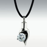 Eternal Flame Stainless Steel Cremation Jewelry - Engravable - HeroinSupport.org
