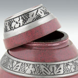 Pink Flower Garden Brass Keepsake Cremation Urn - Engravable - HeroinSupport.org
