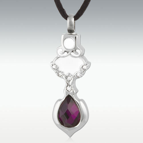 Callisto Stone Stainless Steel Cremation Jewelry - Engravable - HeroinSupport.org
