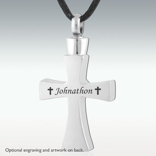 Diamond Heart Cross Stainless Steel Cremation Jewelry - HeroinSupport.org