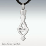 Infinite Heart Stainless Steel Cremation Jewelry-Engravable - HeroinSupport.org