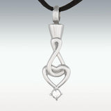 Infinite Heart Stainless Steel Cremation Jewelry-Engravable - HeroinSupport.org