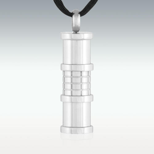 Brick Cylinder Stainless Steel Cremation Jewelry - Engravable - HeroinSupport.org