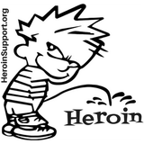 Window Decal - Piss on Heroin - 4" x 4" - HeroinSupport.org