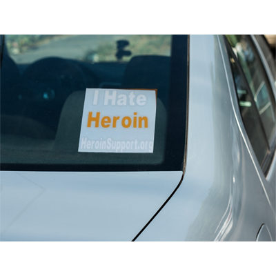 Window Decal - I Hate Heroin - 3" x 3" - HeroinSupport.org